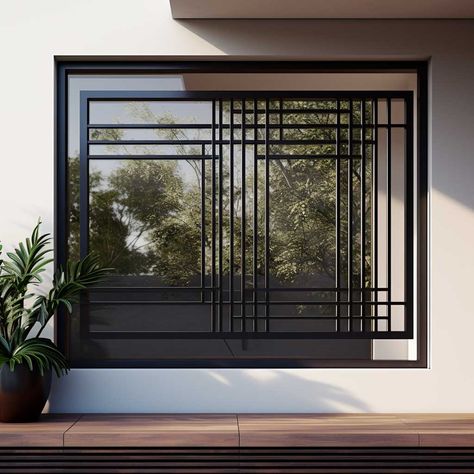 4+ Best Window Grill Designs for Modern Homes • 333+ Images • [ArtFacade] Grill Windows Design, Grills For Windows Design Modern, Grill For Windows Design, Iron Windows Design, Iron Window Grill Modern Home, Grill Designs Window, Window Grills Modern, Window Grill Design Modern Ideas, Grill Design For Windows