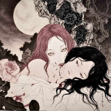 Takato Yamamoto, Arte 8 Bits, Lesbian Art, Vampire Art, Arte Obscura, Wow Art, Arte Fantasy, Ethereal Art, Japanese Artists