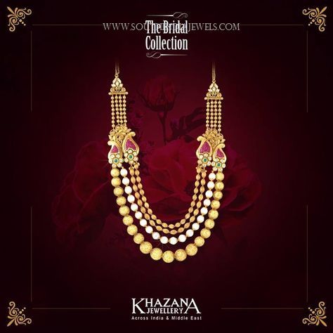 gold haram designs in khazana jewellery Gold Toda Sets, Toda Sets In Gold, Antik Jewellery Gold Long Set, Toda Designs In Gold, Gold Jewellery Advertisement, Khazana Jewellery, Papidi Billa, Antique Haram, Gold Haram Designs