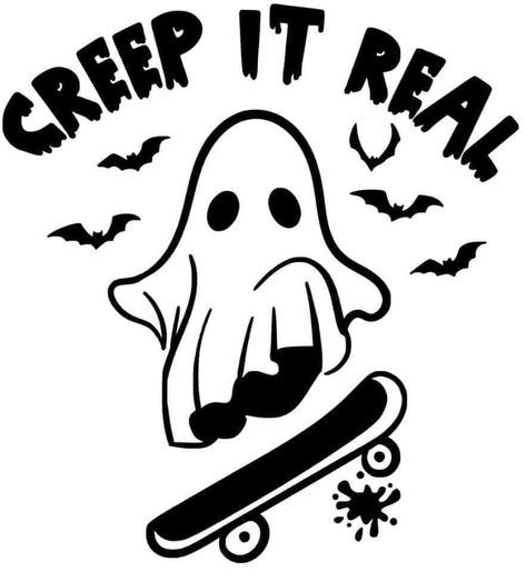 Trill Art, Creep It Real, Ghost Svg, Iron On Fabric, Colored Pencil Techniques, Svg Kids, Funny Ghost, Silhouette Stencil, Sign Stencils