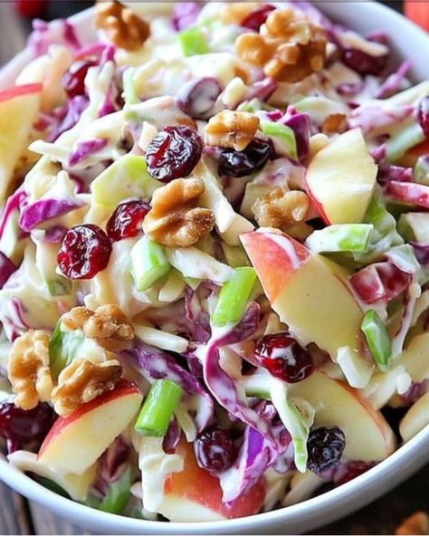 Apple Cranberry Coleslaw, Cranberry Coleslaw, Pizza Grilled Cheese Recipes, Cream Cheese Bars Recipe, Honey Garlic Ribs, Sweet Potato Cheesecake, Coleslaw Salad, Pumpkin Coffee Cakes, Honey Ginger