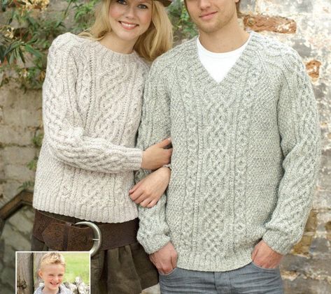 Top 5 free aran sweater knitting patterns for men | LoveCrafts, LoveKnitting's New Home Free Aran Knitting Patterns, Knitting Patterns For Women, Cable Knit Sweater Pattern, Aran Sweaters, Aran Jumper, Aran Knitting Patterns, Work Sweaters, Jumper Knitting Pattern, Jumper Patterns