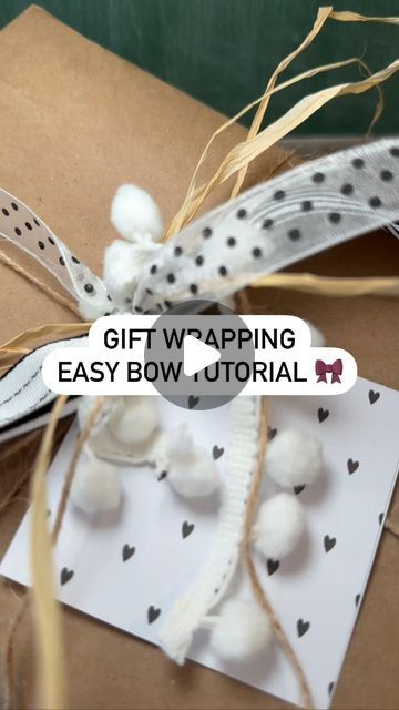 Kaycee Greer on Instagram: "Gift wrap easy bow tutorial 🎀 This is by far the #1 question that I get. How do you tie the bows on the gifts? I broke it down into step by step for you. I love to use a few like colors & different textures. I love to leave the card or gift tag out of the envelope & just hole punch & tie it on. I hope this bow tutorial makes it easy for you. Happy Gifting🖤  Like this post & Comment Bow for the links to be sent to you for my go to gift wrapping supplies. The links can also be found in my LTK . . . #tutorial #easytutorial #giftwrapping #giftwrap #giftwrappingideas #giftwrapped #bow #bows #bowmaker #gift #gifts #giftgiving #giftgiving #ribbon #ribbonbows #giftwrapideas #giftbox #giftwrap #gifting" Easy Bow Tutorial, Ribbon Bow Tutorial, Easy Bow, Tie Gift Box, How To Tie Ribbon, Birthday Gift Wrapping, Gift Wrapping Bows, Cookie Bags, Instagram Gift