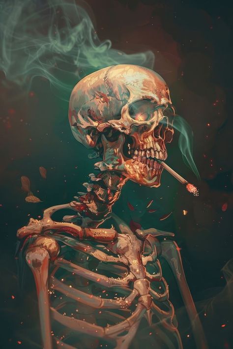 Skeleton smoking invertebrate cigarette darkness. | premium image by rawpixel.com Skeleton Aesthetic, Aesthetic Skeleton, Skull Artwork Illustrations, Skeleton Pics, Colorful Skull Art, Skeleton Artwork, Dark Skeleton, Skull Icon, Light Grunge