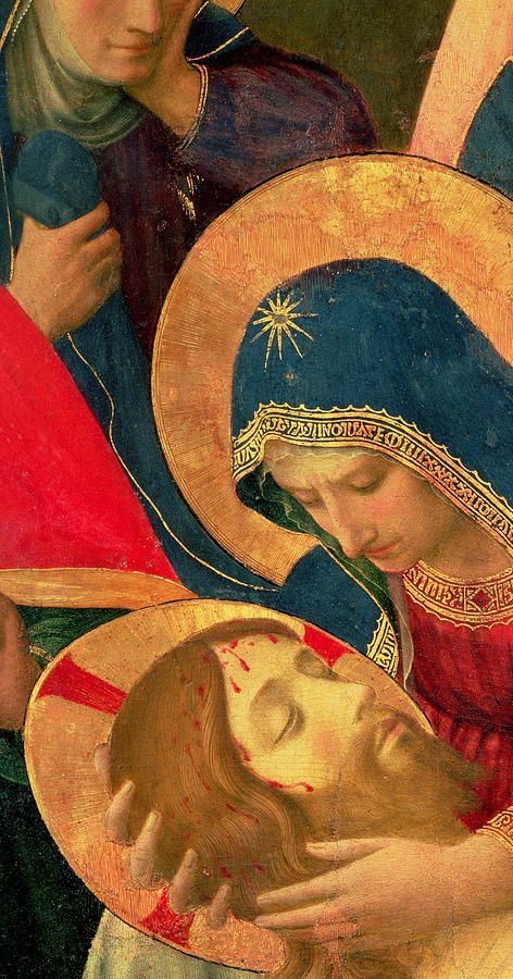 My favorite Mary Painting, Virgin Mary Painting, La Pieta, Panna Marie, Fra Angelico, Images Of Mary, Spiritual Stuff, Religious Pictures, Queen Of Heaven