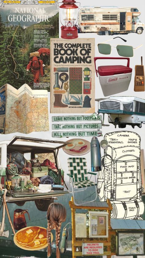 Vintage camping #camping #green #cabin #vintage #70s #80s #patagonia #nature #outdoors #granolagirl #nationalparks #americana #outdoorsy #retro #camper #vanlife #breakfast #travel #adventure #freespirit Vintage Outdoorsy Aesthetic, Outdoorsy Aesthetic, Summer Camp Aesthetic, Green Cabin, Patagonia Retro, Granola Girl Aesthetic, Sleepaway Camp, Bachelorette Party Weekend, Retro Camping