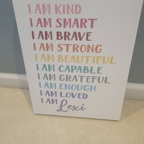 Motivational Gift for Teenage Girl Personalized Gift Positive Affirmation Wall Art Teenage Girl Gift 16 Birthday Girl Gift 15 Year Old Girl - Etsy UK Gift For Teenage Girl, Affirmation Wall Art, Affirmation Wall, Girls Personalized Gifts, Art 2024, 16 Birthday, I Am Beautiful, Motivational Gifts