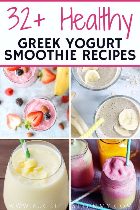 Healthy Greek Yogurt Smoothie, Yogurt Smoothie Recipes, Recipes With Greek Yogurt, Greek Yogurt Smoothie Recipes, Vegetables Breakfast, Fruit Protein, Greek Yogurt Breakfast, Greek Yogurt Smoothie, Smoothies Vegan