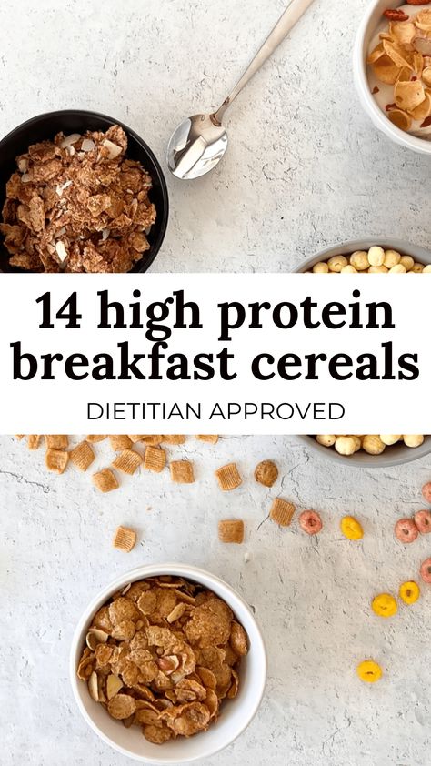 A bowl of cereal in the morning may be a nostalgic, easy, and arguably delicious breakfast, but typical breakfast cereals can be high in sugar and fail to keep you full throughout the morning. Choosing cereal that’s highest in protein can help you start your day with a satisfying, healthy high protein breakfast that keeps you full throughout the morning and gives you a head start on your daily protein goals. By opting for an easy high protein breakfast, you'll enjoy a healthy start to your day. Protein Breakfast No Eggs, High Protein Breakfast No Eggs, Breakfast That Keeps You Full, Breakfast No Eggs, High Protein Cereal, Easy High Protein Breakfast, Healthy High Protein Breakfast, Protein Goals, Protein Cereal