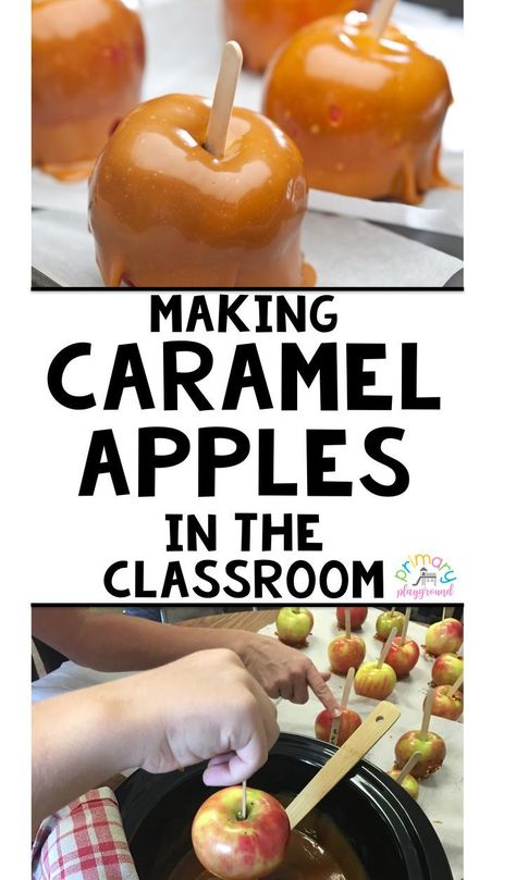 Making Caramel Apples In the Classroom Caramel Apple Kits, Make Caramel Apples, Recipes To Make With Kids, Classroom Cooking, Making Caramel, Kids Cooking Activities, Taffy Apple, Preschool Cooking, Caramel Apples Recipe