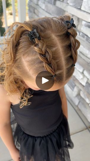 Hair for Dance Pictures | We did this double pull through braid for dance pictures and it was definitely such a cute hairstyle for the occasion! | By Easy Toddler Hairstyles | Facebook Easy Elementary School Hairstyles, Flowergirl Hairstyle For Toddler, Toddler Hair Down Hairstyles, Long Toddler Hairstyles Girl, Picture Day Hairstyles For Kids Short, Picture Day Toddler Hair, Hairstyles For 3 Year Girl, Easy Hairstyles For Girls With Long Hair, Toddler Princess Hairstyles