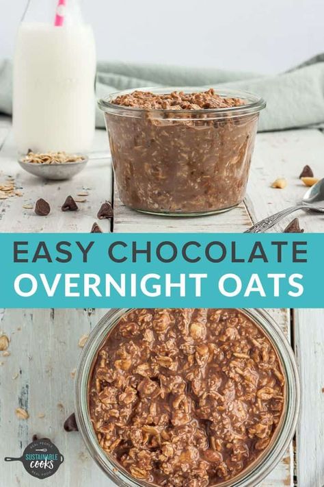 Overnight Chocolate Peanut Butter Oats, Overnight Oats Without Peanut Butter, Overnight Oats Pb Chocolate, Overnight Oats With Chocolate Almond Milk, Overnight Oat Without Yogurt, No Bake Cookie Overnight Oats, Chocolate Overnight Oats With Yogurt, How To Make Overnight Oats Without Yogurt, Overnight Oats Without Yogurt Easy