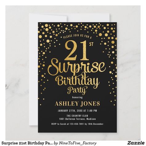 Rose Gold Invitation, Girly Birthday Party, Surprise Birthday Invitations, 70th Birthday Invitations, 80th Birthday Invitations, 21st Birthday Party, Rose Gold Invitations, 21st Birthday Invitations, 60th Birthday Invitations