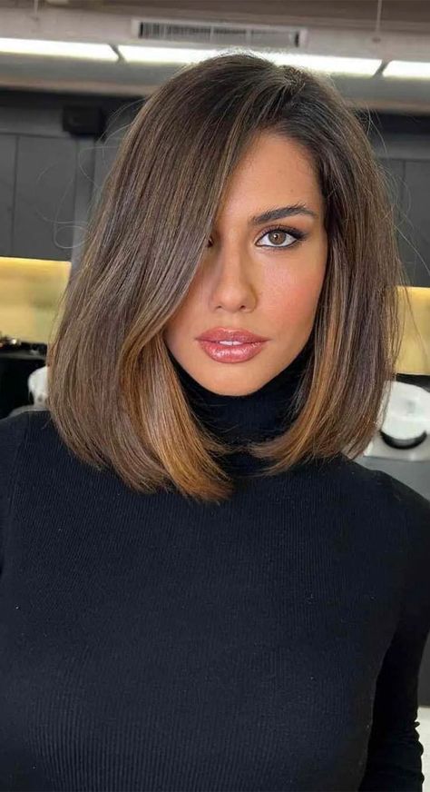 Very Long Bob, 2024 Haircut, Mom Haircut, Chic Haircut, Haircut Inspo, Mom Cut, Shoulder Length Bob, Medium Bob, Brunette Balayage