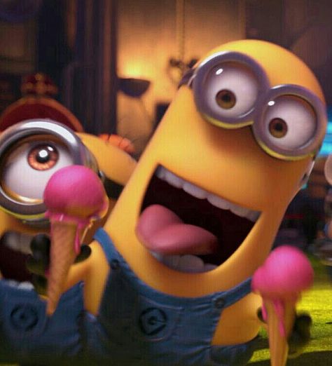 This is me when I hear we're going to stop for ice cream!! A Minion, Me When, Cartoon Character, Minion, Ice Cream, Cream, Minions