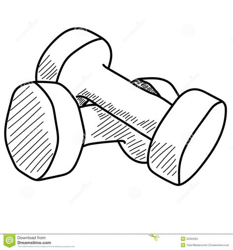 Pair of dumbbells stock vector. Illustration of supply - 52352055 Gym Aesthetic Drawing, Fitness Drawing Illustration, Workout Aesthetic Drawing, Work Out Drawing, Dumbell Drawing, Barbell Drawing, Dumbbell Drawing, Gym Drawing Art, Weights Drawing