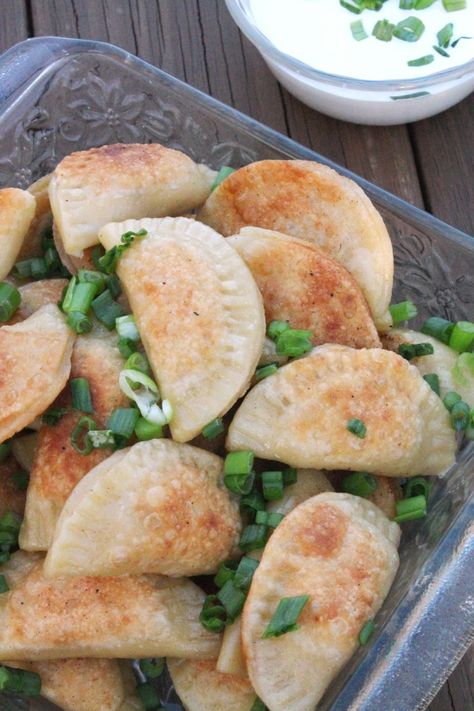 Bacon, Cheddar, Caramelized Onion, and Potato Pierogi | The Spiffy Cookie Potato Pierogi Recipe, Bohemian Recipes, Potato Pierogi, Pierogi Recipe, Gluten Free Puff Pastry, European Recipes, Ukrainian Recipes, Caramelized Onion, Creamy Potato