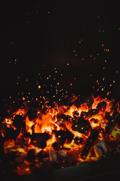 Image of burning coals in a restaurant g... | Premium Photo #Freepik #photo #charcoal-grill #grill-fire #grill-background #bbq-background Bbq Pictures Image, Fire Image Background, Grill Aesthetics, Restaurant Wallpapers, Bbq Wallpaper, Bbq Background, Grill Pictures, Grill Background, Food Photo Background