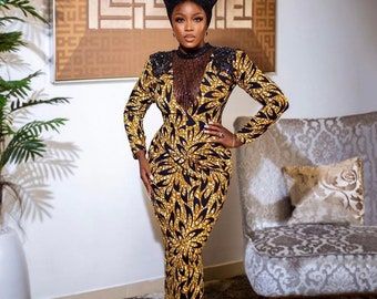 Ankara Long Gown, Ankara Long Gown Styles, Long Gown Design, Dress Ankara, African Prom Dresses, Ankara Gown, Ankara Gown Styles, African Wedding Dress, African Maxi Dresses