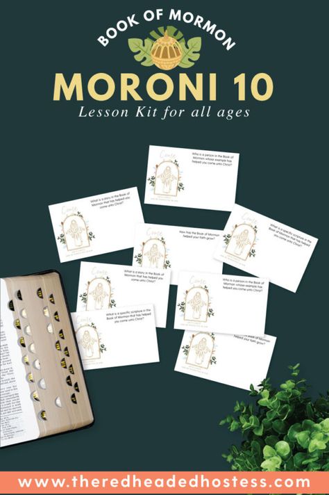 Moroni 10 Come, Follow Me study and activity pages for all ages. LDS family scripture study helps. Coincides with the manual from the Church of Jesus Christ of Latter-day Saints. Each lesson kit includes study guide pages, coloring pages, illustrated bedtime stories, scripture marking guide, scripture glue-ins, doctrinal quizzes, and much more. Scripture Marking, Family Scripture Study, Lds Seminary, The Red Headed Hostess, Family Scripture, Scripture Art Print, Christmas Crafts For Toddlers, Activity Pages, Study Help