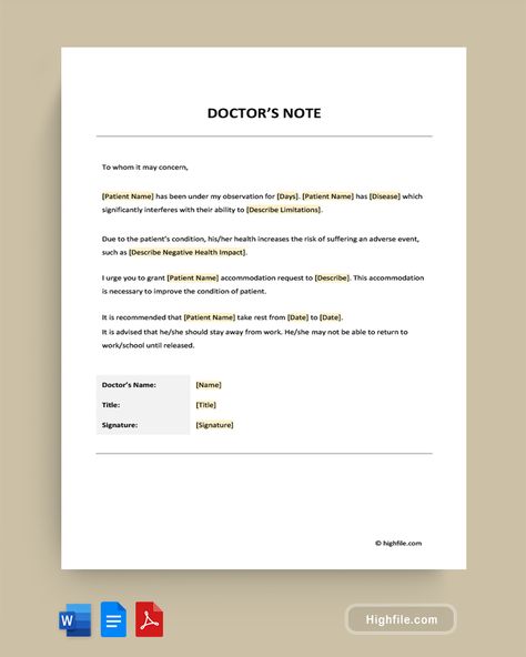 Printable Urgent Care Doctors Note Template Urgent Care Doctor Note, Doctors Note Template, Medical Leave, Note Template, Beast Wallpaper, Doctors Note, Document Sign, Urgent Care, Medical Records