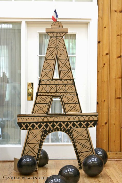 Paris Themed Photo Booth, Eiffel Tower Birthday Party Ideas, Paris Trunk Or Treat, Paris Birthday Decorations, France Decorations Party, Paris Party Decor, Epcot Themed Party, Paris Dance Theme, Paris Decorations Party