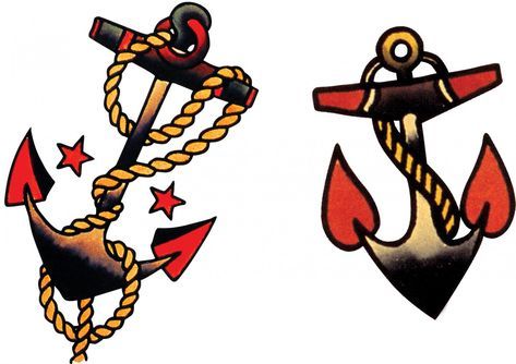 Sailor Jerry Anchor, Tattoo Anchor, Sailor Jerry Flash, Sailor Jerry Tattoo Flash, Desenhos Old School, Sailor Tattoos, Sailor Tattoo, Sailor Jerry Tattoos, Tattoo Old School