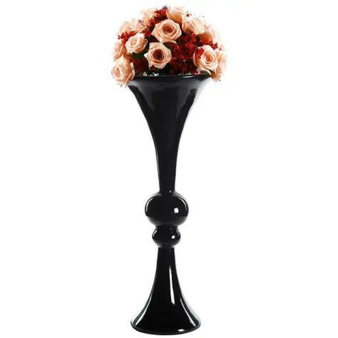 Buy Vases Online at Overstock | Our Best Decorative Accessories Deals Elegant Table Decor, Floor Flower, Black Centerpieces, Fresh Vibes, Centerpiece Vase, Elegant Wedding Centerpiece, Birch Branches, Vase Shapes, Vase Centerpieces