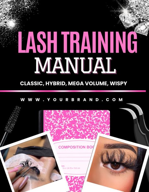 100+ Lash Training Manual | Lash Extension Manual, Lash Course Manual, Lash Course Training, Lash Ebook Template, Lash Extensions Guide Looking for a simple, up-to-date lash training manual packed with clear instructions on all the techniques you need? Whether you're a lash artist, trainer, or instructor looking to expand your business, we've got you covered. Say hello to our carefully designed Eyelash Extension Training Manual. It's tailored to enhance your skills and boost your brand's success in the ever-evolving world of lash artistry.  INCLUDED IN THIS PACKAGE * 1 PDF File which contains below: - The Basics Q & A - Lash Dictionary - Curls & Size - Lash Growth Cycle - State Board Regulations - Client's Candidacy - Getting Organized - Shapes & Mapping - Client Consultation - The Prep & Lash Extensions Guide, Eyelash Training, Lash Course, Client Consultation, Lash Training, Eyelash Extension Training, Extension Training, Lash Growth, State Board