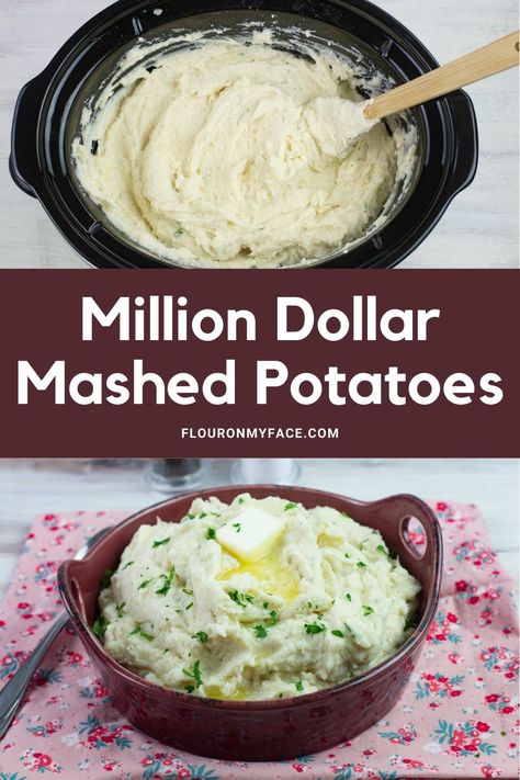 Experience the ultimate comfort food with our Million Dollar Mashed Potatoes! This luxury recipe features creamy mashed potatoes made with premium ingredients, perfect for any special occasion. Whether you're hosting a holiday dinner or simply treating yourself, this dish promises to impress. Try it today and share your delicious results! #MillionDollarMashedPotatoes #CreamyMashedPotatoes #LuxuryRecipe #SpecialOccasionDish Freezing Mashed Potatoes How To, Crockpot Garlic Mashed Potatoes, Crockpot Mashed Potatoes Cream Cheese, Mashed Potatoes Recipe Crock Pot, Crockpot Mashed Potatoes Easy, Day Before Mashed Potatoes, Million Dollar Mashed Potatoes, Mashed Potatoes Dinner Meals, Mashed Potatoes For A Crowd