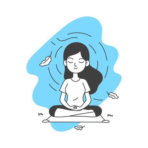 Woman meditate vector illustration in simple and clean line art cartoon style Premium Vector Woman Meditating Illustration, Meditation Illustration Art, Meditation Illustration, Line Art Cartoon, Meditation Pose, Happy Mind, Cartoon Style Drawing, Joyful Life, Elevate Your Life