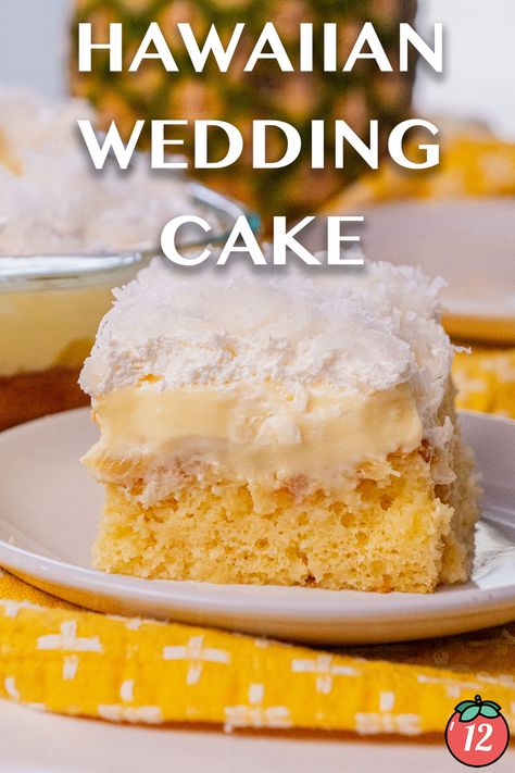 Hawaiian Wedding Cake | 12 Tomatoes Hawaiian Wedding Cake With Whipped Cream, Hawian Wedding Cake, Hawaiian Dream Cake Recipes, Hawain Cakes Ideas, Dinner Then Dessert Recipes, Easiest Snacks To Make, 12 Tomatoes Recipes Desserts, Get Together Food Ideas, Hawaiian Cake Ideas