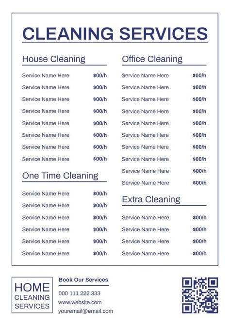 Minimalist Flat Home Cleaning Services Price List Cleaning Business Price List, House Cleaning Rates, Bg House, House Cleaning Prices, Cleaning Prices, Cleaning Services Prices, Business Cleaning Services, Financial Hacks, Foreclosure Cleaning