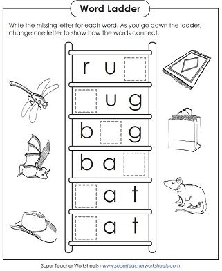 Basic word ladder puzzle worksheets for teaching phonics Word Wheel, Word Puzzles For Kids, Teaching Worksheets, Word Ladders, Animals Activities, Phonics Worksheets Free, Cvc Worksheets, Kindergarten Phonics Worksheets, Playhouse Plans