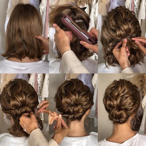 Wedding Guest Hair Bob Length, Short Bob Hairstyles Wedding, Shoulder Length Hair Updo Wedding, Bohemian Short Hair, Bob Length, Short Bridal Hair, Wedding Hairstyles For Short Hair, Sanggul Modern, Short Hair Bride