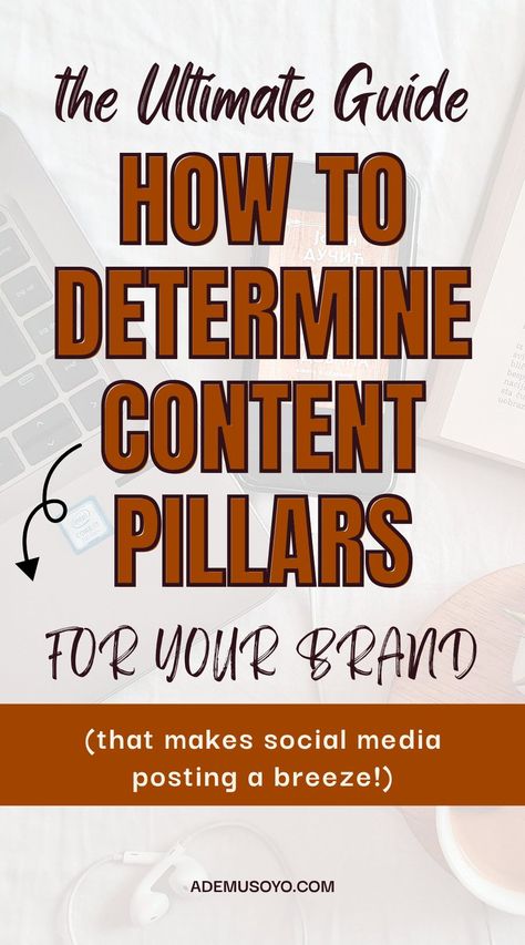 Read on to know how to create content pillars that position you as an expert in your niche. This article will teach you what content pillars are, the different types of content pillars, and examples of content pillars that you can use as a template for your small business or blog content. Learn about content pillars and how to create one for your brand's social media strategy. If you're ready to start creating your own content pillars, go to ademusoyo.com. Content Pillars Social Media, Content Pillar Ideas, Content Pillars, Social Media Strategy Template, Instagram Business Marketing, Types Of Content, Email Blast, Bulk Email, Social Media Marketing Business