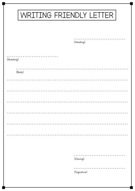 Friendly Letter Writing Activities, How To Write A Letter To A Friend, Writing A Friendly Letter, Letter Writing For Kids, Friendly Letter Template, Anger Worksheets, Letter Writing Activities, Friendship Printables, Being A Good Friend