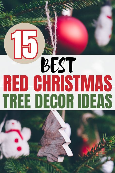 MERRY CHRISTMAS EVERYONE! CHECK OUT THESE AWESOME 15 RED CHRISTMAS TREE DECOR IDEAS TO TRY OUT THIS YEAR! THERE ARE SO MANY WAYS TO STAND OUT WHETHER IT IS WITH ORNAMENTS, RIBBON, OR YOUR TOPPER. LET'S DO IT ON A BUDGET AND DIY SOME! #REDCHRISTMASTREE #CHRISTMASDECOR #CHRISTMAS2023 #CHRISTMASDIY #TREE Red Christmas Tree Decor, Red Christmas Tree Ideas, Small Home Gym Ideas, Christmas Tree Decoration Ideas, Christmas Tree Decor Ideas, Tree Decor Ideas, Red Christmas Tree, Red Ornaments, Christmas Inspo