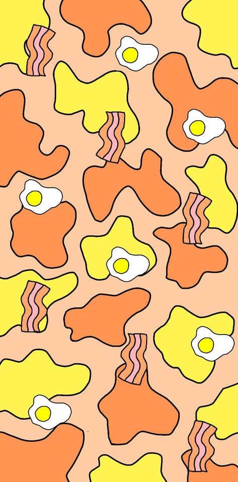 Bacon Wallpaper, Egg And Bacon, Wallpaper Ideas, Cow Print, Bacon, Egg, Wallpapers, Fictional Characters, Quick Saves