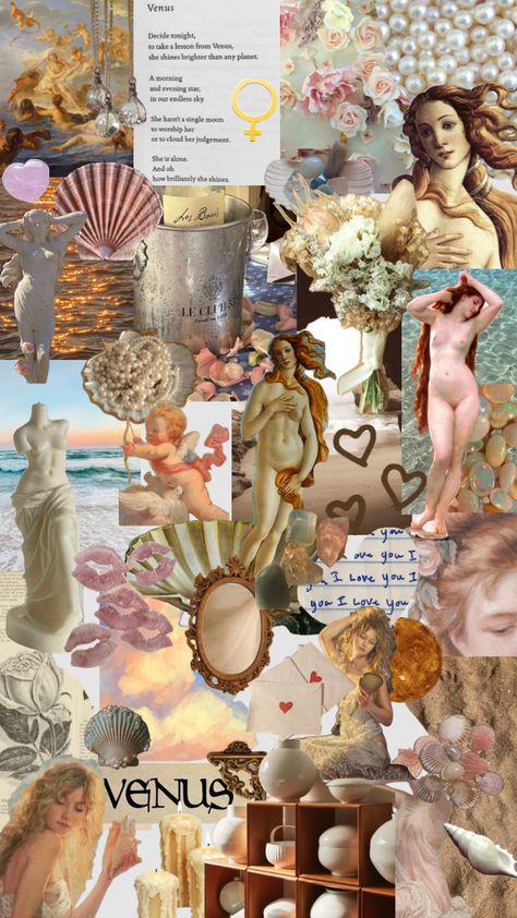 Birth Of Venus Aesthetic Decor, Venus Art Aesthetic, Birth Of Venus Party, Goddess Venus Aesthetic, Venus Iphone Wallpaper, Venus Art Goddesses, Venus Aesthetic Goddess, Venus Worship, Venus Goddess Aesthetic