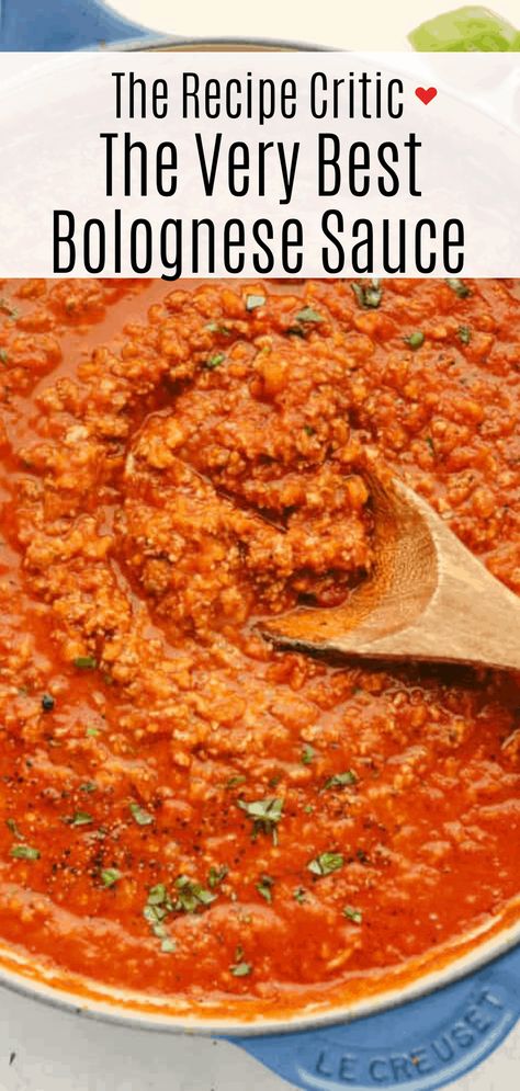 Best Bolognese Sauce, Homemade Bolognese Sauce, Homemade Bolognese, Something To Write, Slow Cooker Italian Beef, Bolognese Sauce Recipe, Sauce Bolognaise, Italian Chopped Salad, The Recipe Critic