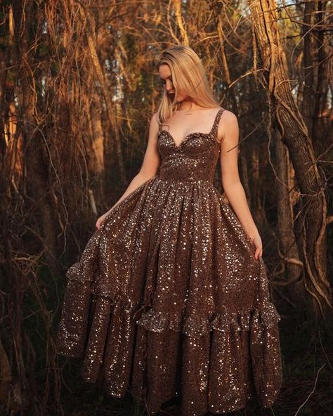 Kenzi Hawthorne on Instagram: "Honey when I’m above the trees, I see it for what it is 🍂  This evermore dress and cape is complete 😌 The pattern for the orange and bronze evermore dress coming in a week!   Thank u to my partner in crime Trevor for having fun with me while taking these pictures! 💛" Bronze Evermore Dress, Evermore Dress, Taylor Fits, Taylor Swfit, Bronze Dress, Tour Outfits, My Partner, I See It, Thank U