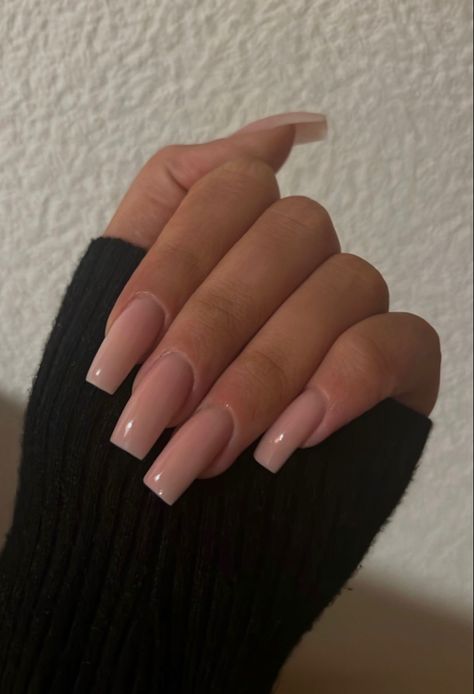 Nail Inspo For Winter, Ballerina Nails Designs, Fall Magic, Long Square Nails, Simple Fall Nails, Beige Nails, Girly Acrylic Nails, Basic Nails, Soft Nails