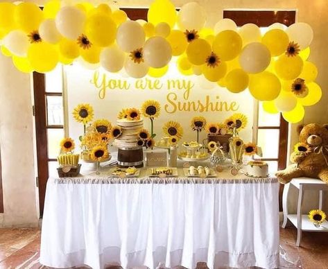 Baby Shower You Are My Sunshine Theme, Sunflower Shower Theme, You Are My Sunshine Baby Shower Theme, You Are My Sunshine Baby Shower, You Are My Sunshine Birthday Party, Ray Of Sunshine Baby Shower Ideas, You Are My Sunshine Baby Shower Ideas, Sunflower Baby Shower Ideas, Maternity Hacks