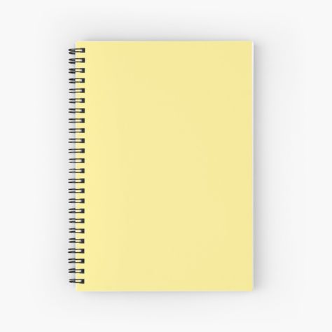 "Buttermilk Yellow Solid Yellow Color" Spiral Notebook by podartist | Redbubble Coloring Journal, Yellow Pastel, Cool School Supplies, Beautiful Notebooks, Cool Notebooks, Stationery Collection, Pink Sand, Too Cool For School, Notebook Design