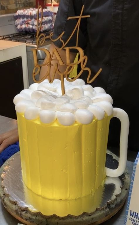 Beer Cake Design, Beer Themed Cake, Poop Cake, Birthday Beer Cake, Beer Mug Cake, Chocolate Covered Fruit, 60th Birthday Cakes, Beer Cake, Tall Cakes