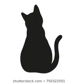 Black Cat Silhouette Images, Stock ... Cat From The Back Drawing, Cat Back Drawing, Cat Silloute, Sillouttes Images, Silhouette Cats, Cat Silhouette Tattoos, Silhouette Animals, Silhouette Chat, Black Cat Drawing