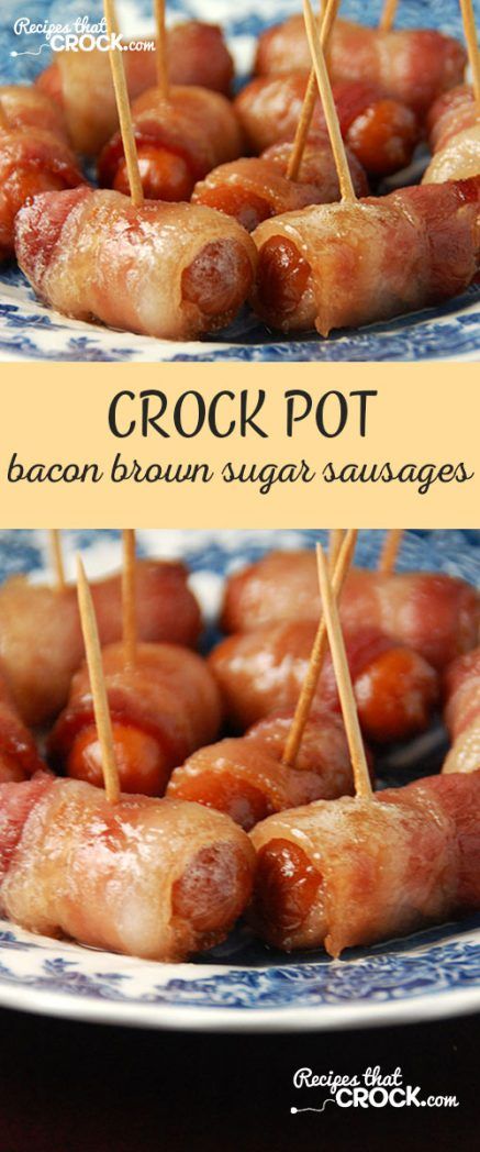 Brunch Ideas For A Crowd, Super Bowl Essen, Breakfast Potluck, Breakfast Sausage Links, Brown Sugar Bacon, Breakfast For A Crowd, Fingerfood Party, Sausage Recipe, Appetizers For A Crowd