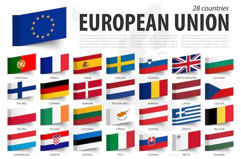 World Flags With Names, European Union Flag, World Map Continents, Montessori Crafts, Flags Of European Countries, World Country Flags, Parts Of Speech Activities, Map Of Britain, European Flags