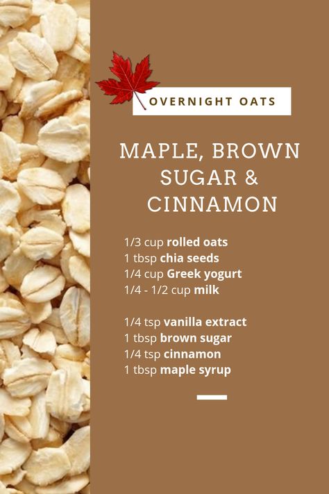 Overnight Oats Maple Brown Sugar, Overnight Oats Brown Sugar Cinnamon, Maple And Brown Sugar Overnight Oats, Overnight Oats Brown Sugar, Brown Sugar Cinnamon Overnight Oats, Overnight Oats Cinnamon, Maple Brown Sugar Overnight Oats, Brown Sugar Overnight Oats, Apple Cinnamon Overnight Oats